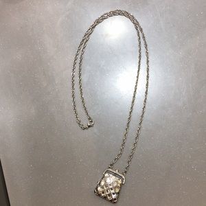 🌕Cute sparkly purse watch necklace